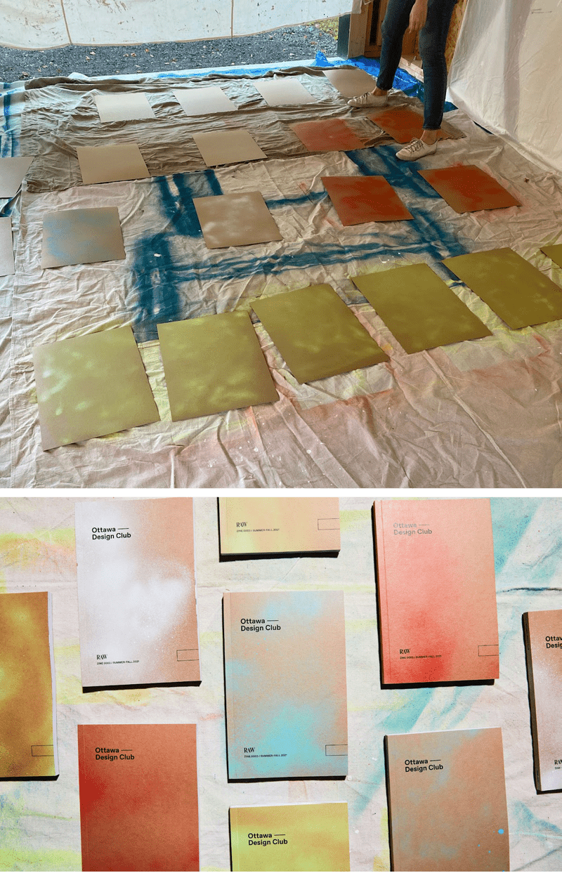 Figure 9. Each copy of Raw sported a uniquely spray-painted cover design.