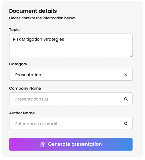 Figure 2. Presentations.ai prompts users for guidance.