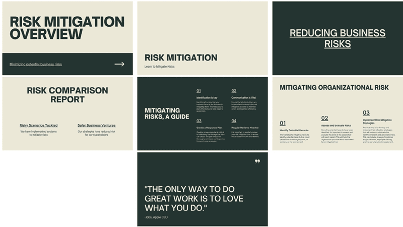 Figure 7. Canva’s Magic Design created text-heavy slides that flowed with a consistent look, feel, and grid. I could download a PDF only.