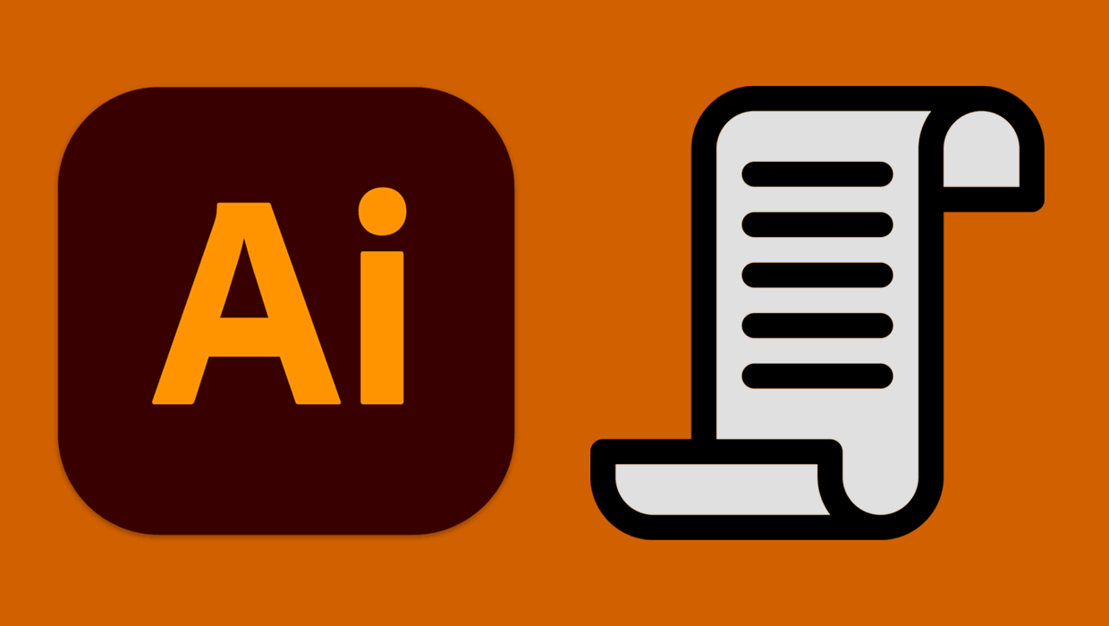 Adobe illustrator icon and script icon