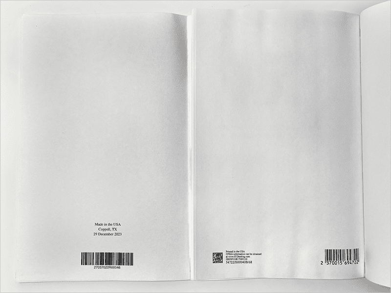 Figure 9. Amazon KDP (left) and Barnes & Noble Press (right) inner barcodes on the last page