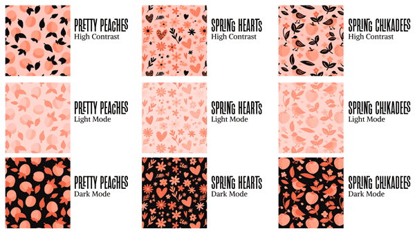 Peaches and Petals Pattern Set