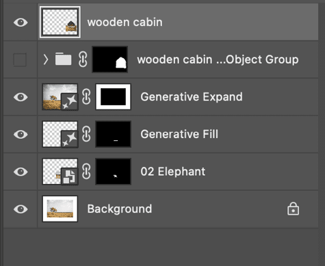 Figure 14. Drag your preferred layer out of the Generative Fill group.