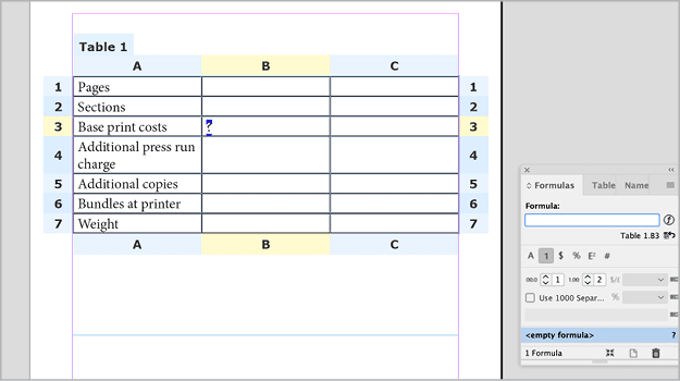 Figure 17. ActiveTables turns your InDesign tables into a surprisingly powerful spreadsheet.