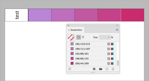 Figure 22. Create a palette on the gradient ramp between two RGB colors with the GradientTable script.
