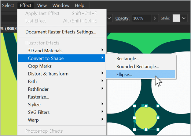 Figure 17. Geometric shapes like circles will rarely be traced perfectly and are easy to replace or rebuild.