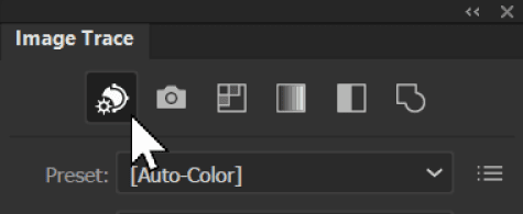 Figure 5. Quickly select a color preset using the buttons at the top of the panel.