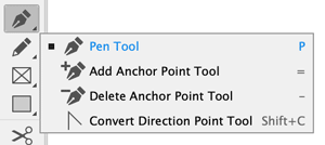Pen tools in Adobe InDesign