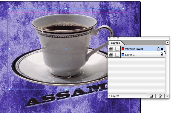 STEP 1 Dragging the Proxy Icon while holding down the Option/ Alt key duplicates the object on the new layer.