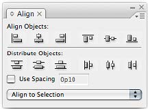 Figure 1 (left): The Align panel.