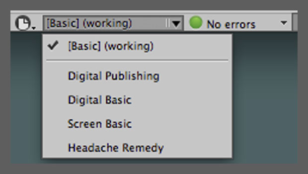 InDesign preflight profiles
