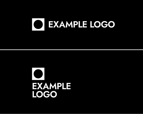 Figure 6. The light-colored versions of a logo for use on dark backgrounds