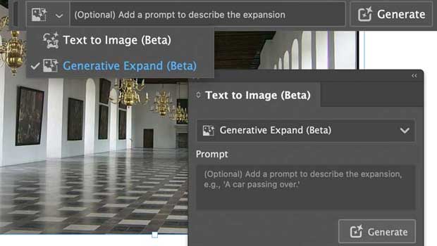 generative expand in Adobe InDesign