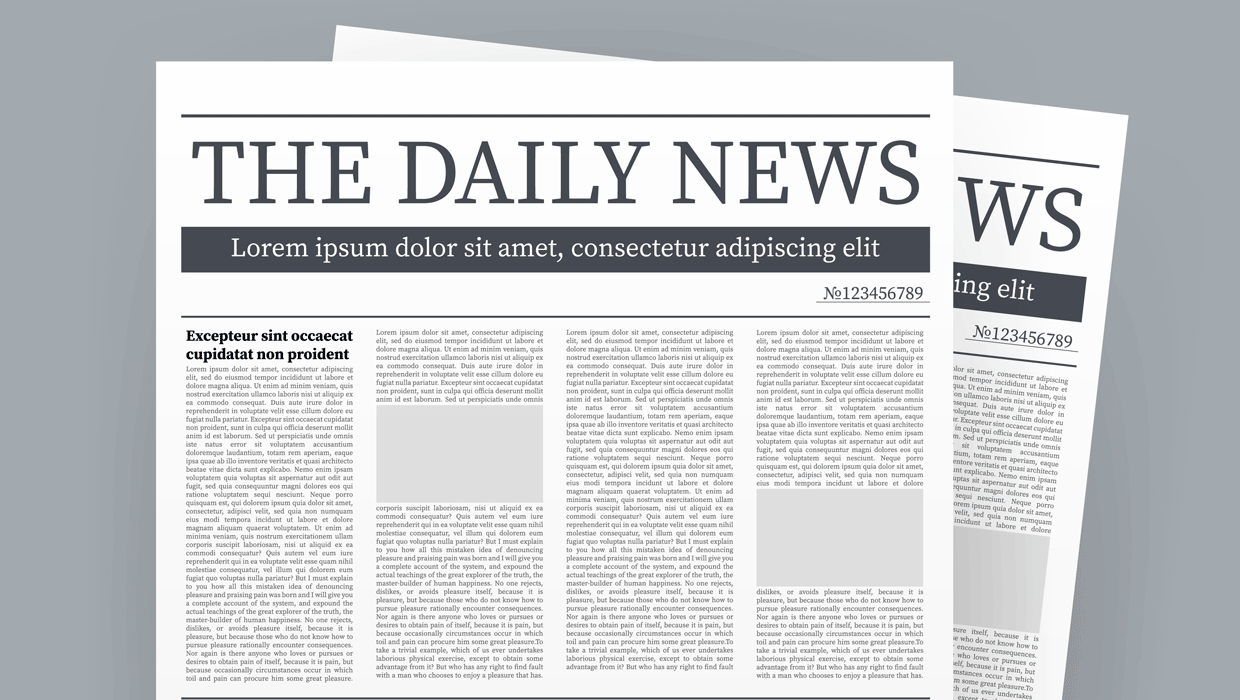 multi-column newspaper layout