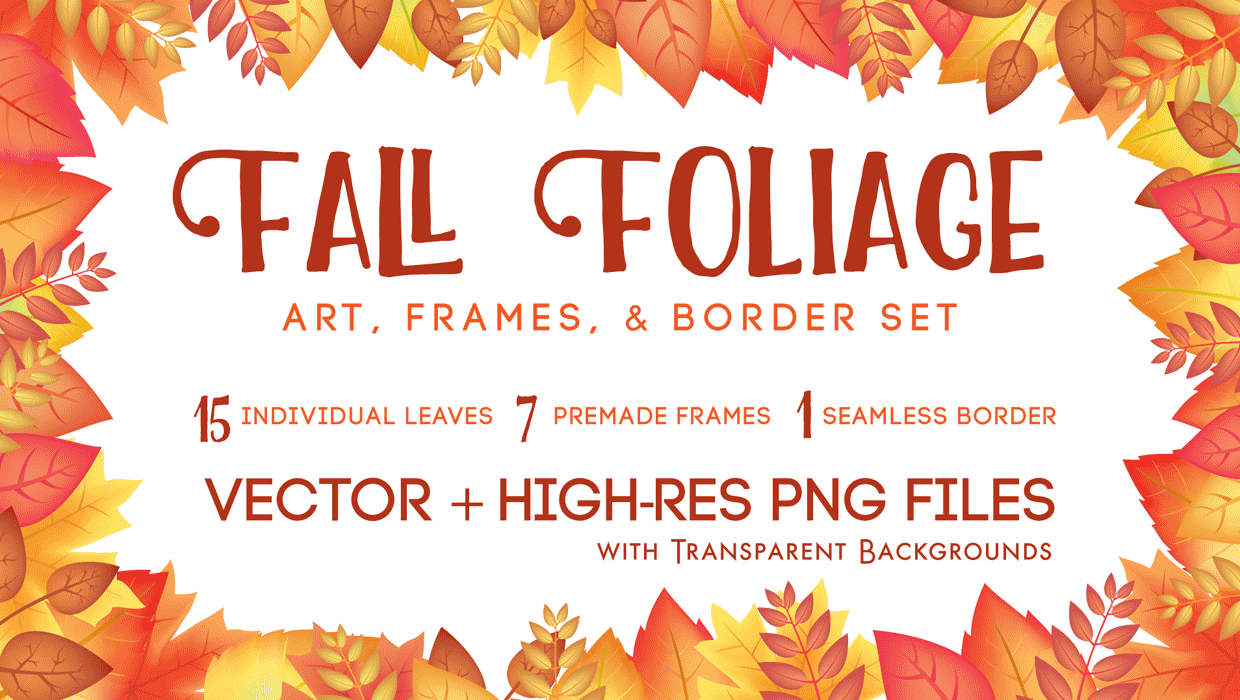 illustrator downloadable fall art frame set