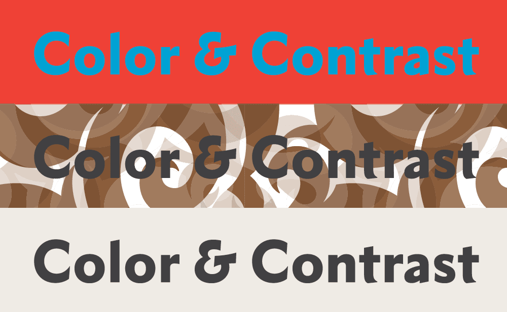 Color contrast examples
