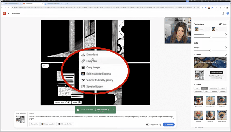 Figure 5. Poirier can flag good results from Firefly in the cloud and download the files as well.
