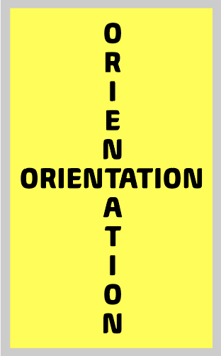 Vertical and horizontal orientation