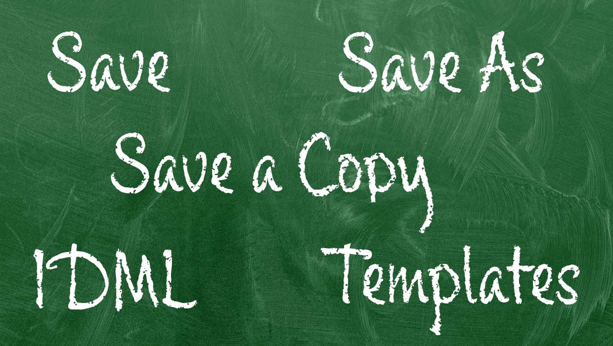 InDesign 101: Saving Your Work
