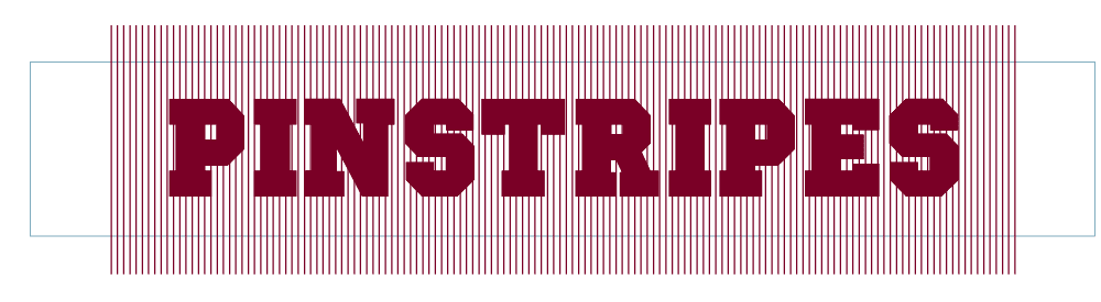 Pinstripes behind text