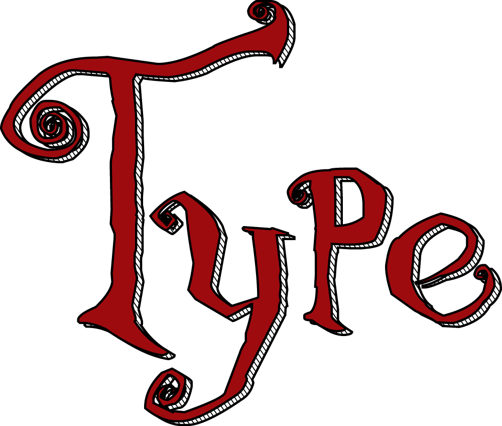 Type with pinstripe shadow