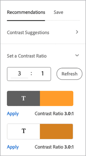 Figure 3. The Adobe Color Set a Contrast Ratio tool