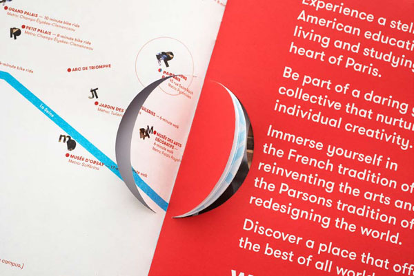 closeup of image in figure 17 shows die-cut portion of catalog on a spread where the middle fits into the larger context of the page.