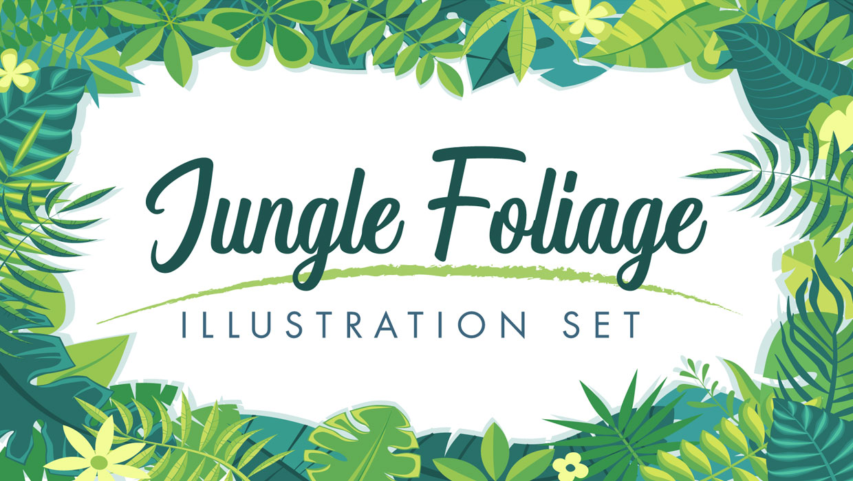 jungle illustration set