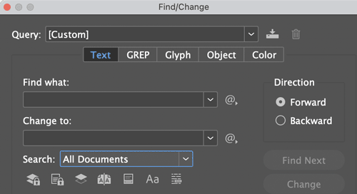InDesign Find/Change All Documents