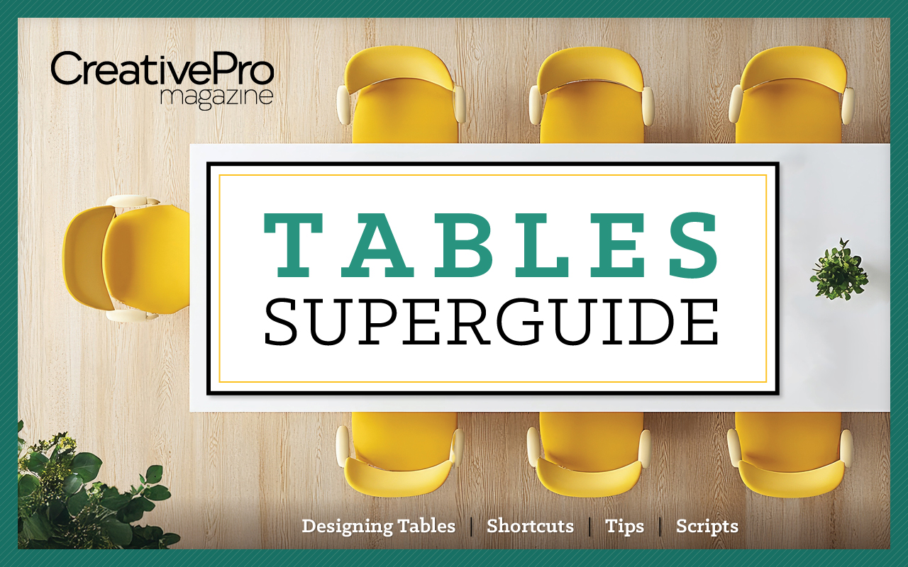 CreativePro InDesign Tables SuperGuide