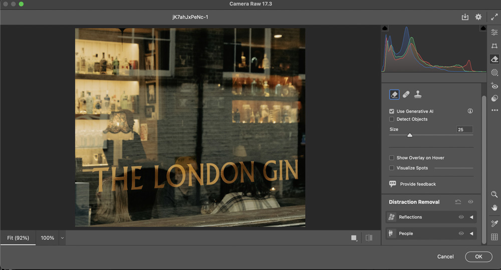 New features in Photoshop 2025: camera raw reflections