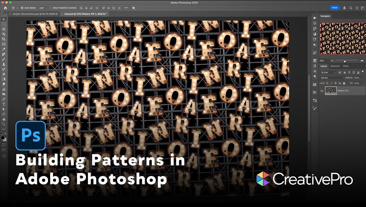 YouTube Livestream: Building Patterns in Adobe Photoshop