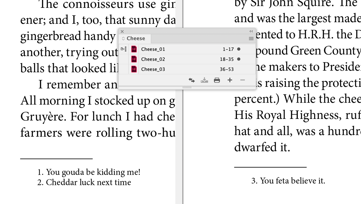 A script to continue footnote numbering across book documents in Adobe InDesign