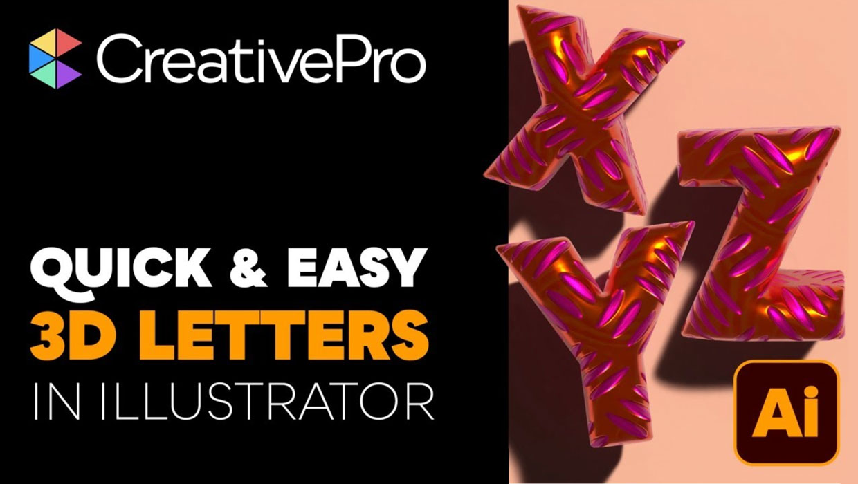 CreativePro Livestream video 3D Letters in Illustrator