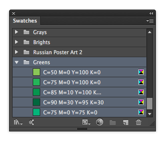 Illustrator Swatches panel