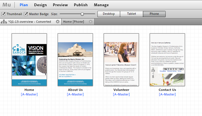 Mobile Muse Sites