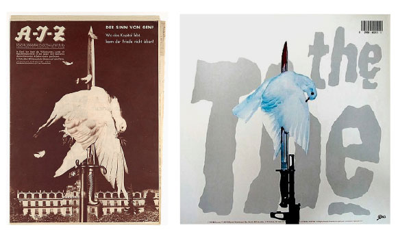 John Heartfield’s design for the cover of AIZ magazine John Heartfield’s design for the cover of AIZ magazine