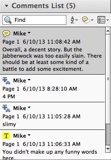 Comment List Comment List
