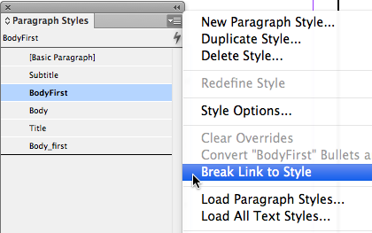 Break Link to Style Break Link to Style