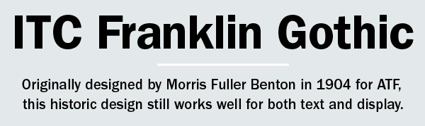 ITC Franklin Gothic typeface