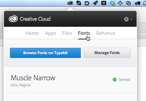 creative cloud app fonts