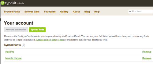 removing typekit fonts